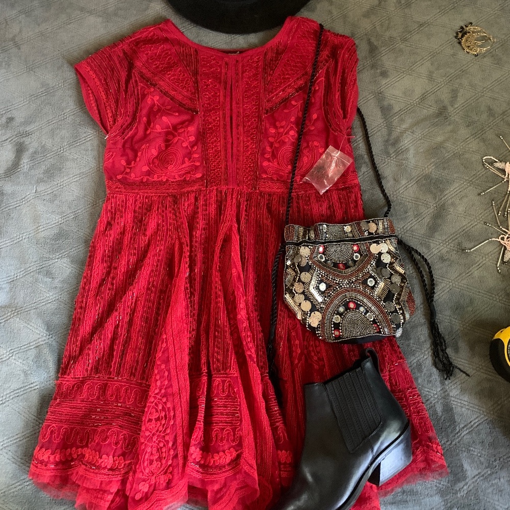 FREE PEOPLE New with tags embellished dress